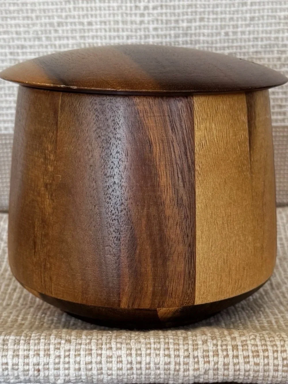 Wooden Coffee Storage Jar Container With Lid 5” Acacia Airtight Canister Wood